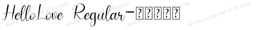HelloLove Regular字体转换